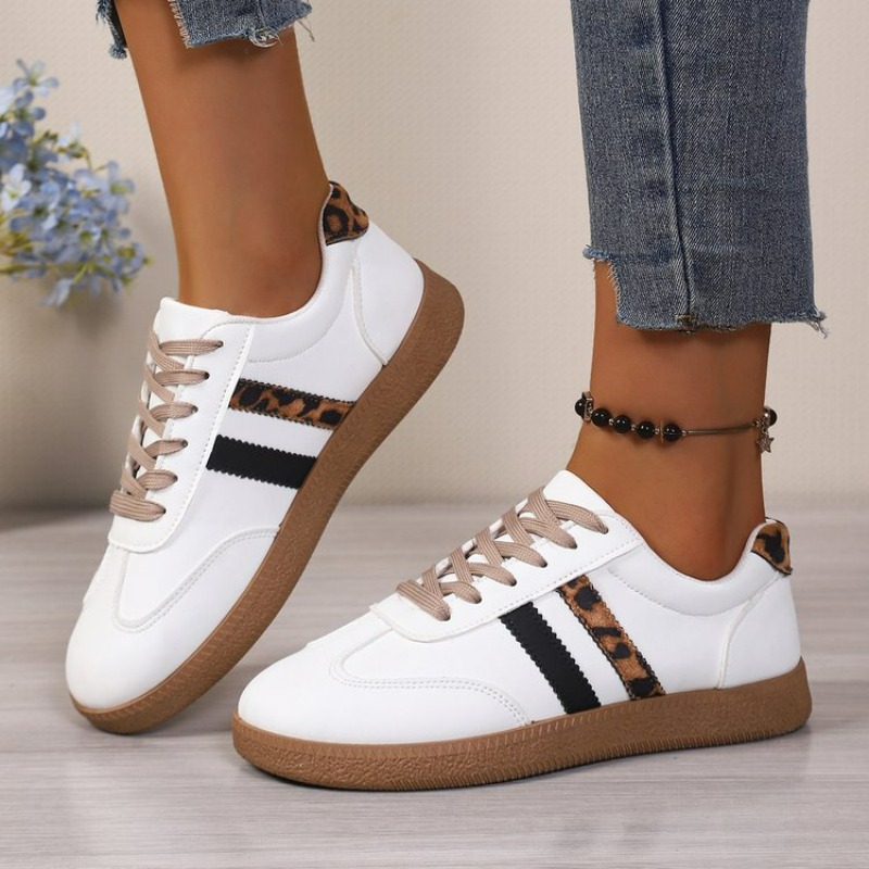 Outdoor Sport Leisure - Baskets blanches décontractées à lacets pour