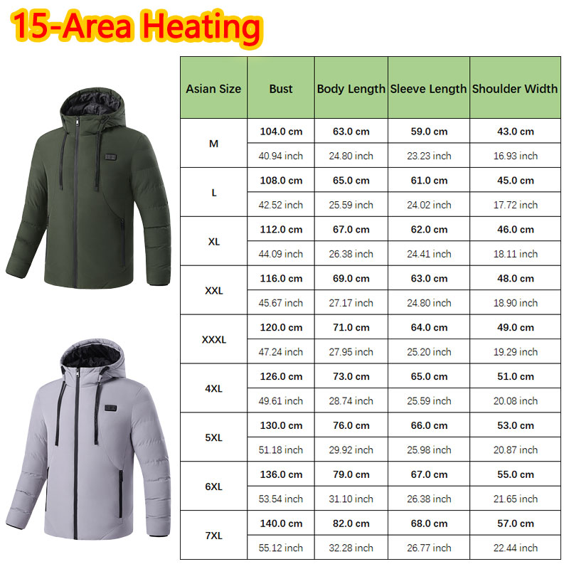 Veste d'hiver chauffante à 15  - Outdoor Sport Jacket Men avis et prix