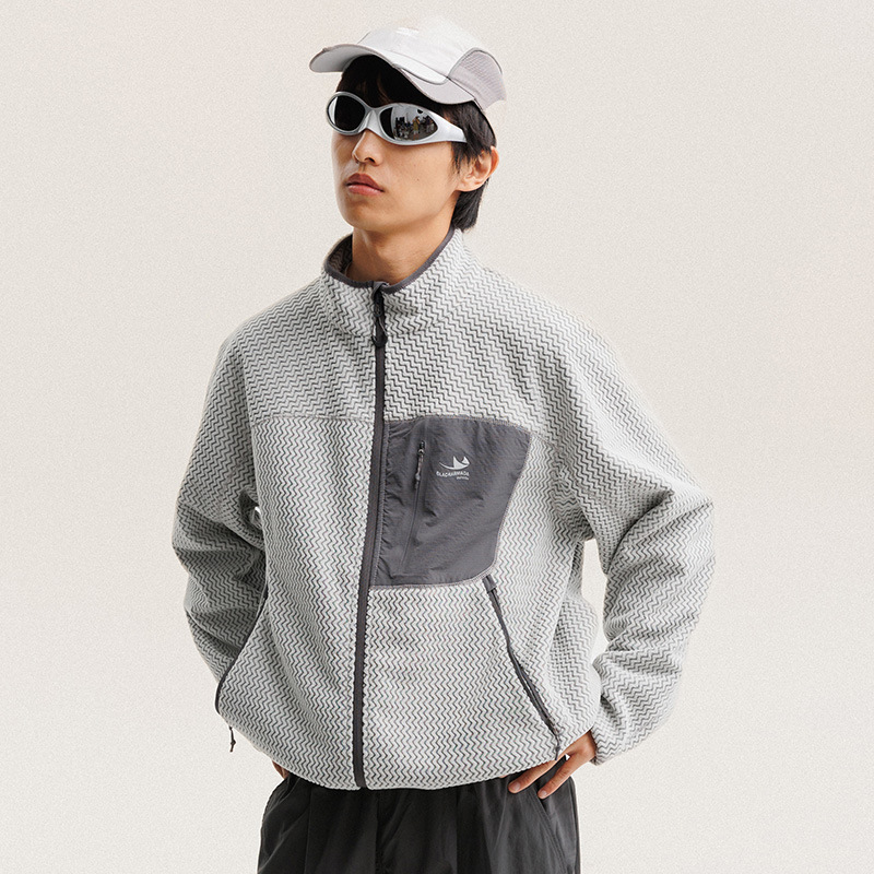 Veste polaire à rayures ondulé - Outdoor Sport Jacket Men avis et prix